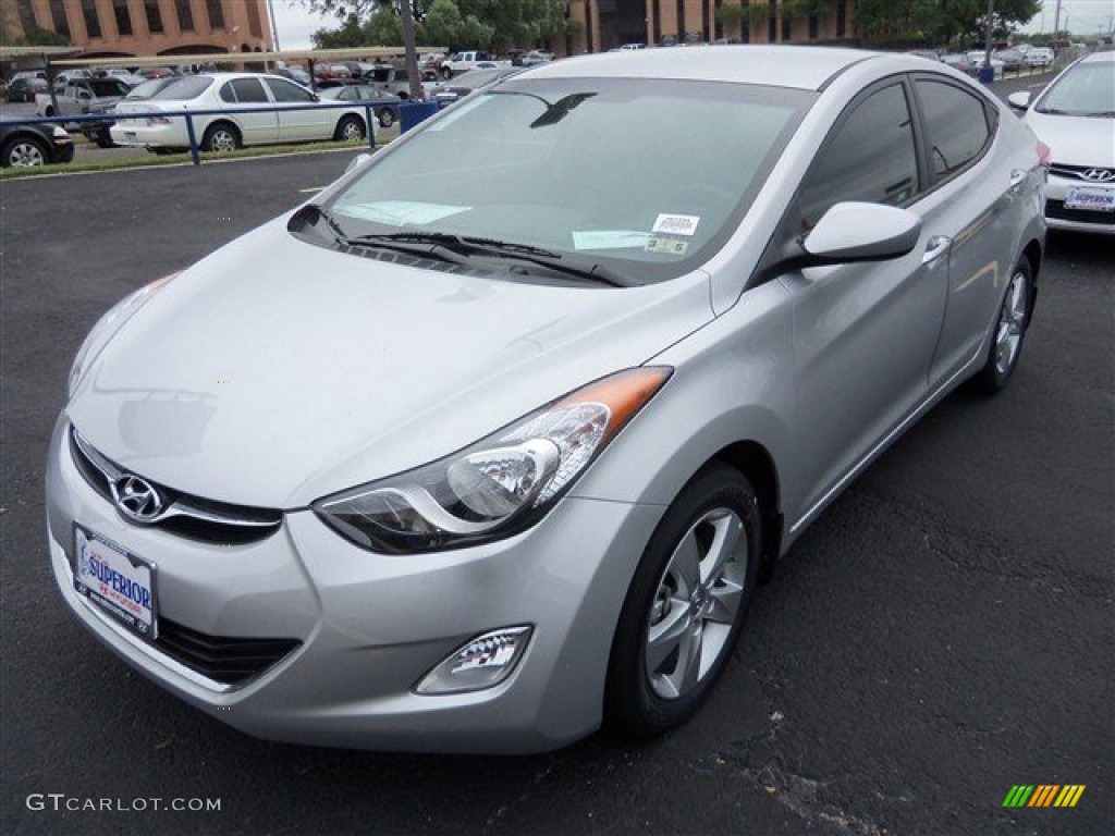 2013 Elantra GLS - Shimmering Air Silver / Gray photo #2