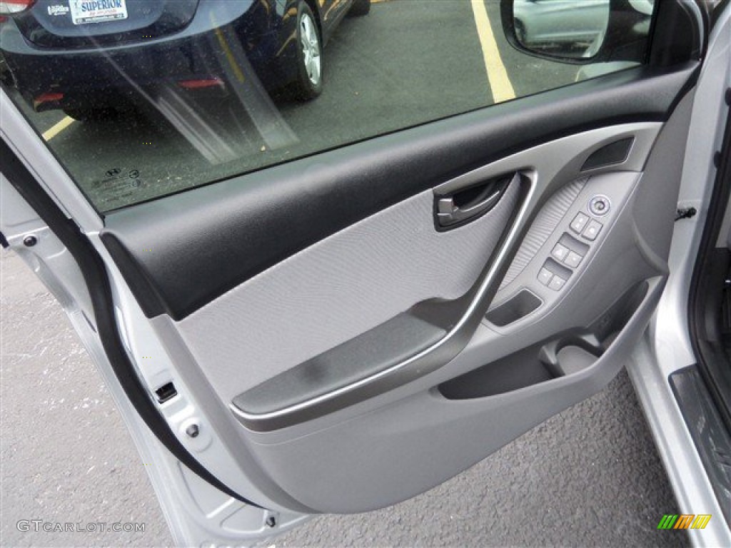 2013 Elantra GLS - Shimmering Air Silver / Gray photo #7