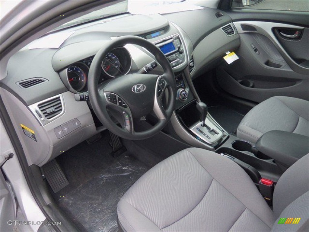 2013 Elantra GLS - Shimmering Air Silver / Gray photo #8