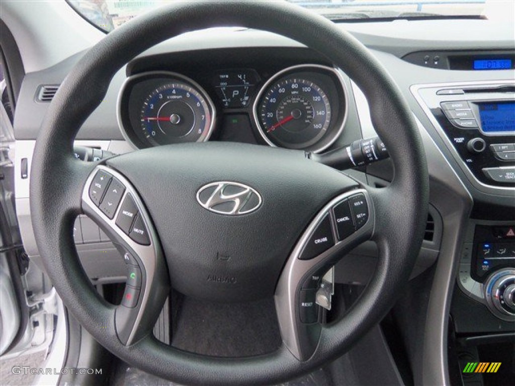 2013 Elantra GLS - Shimmering Air Silver / Gray photo #12