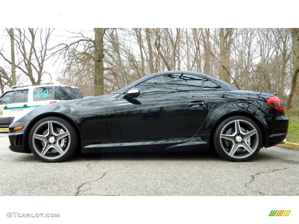 Black 2005 Mercedes-Benz SLK 55 AMG Roadster Exterior Photo #79675025