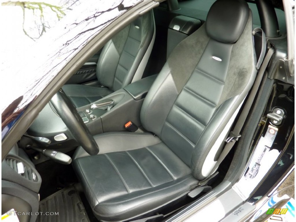 Black Interior 2005 Mercedes-Benz SLK 55 AMG Roadster Photo #79675197