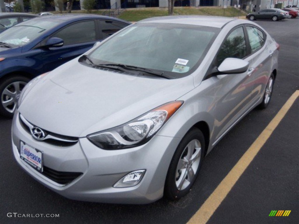 2013 Elantra GLS - Shimmering Air Silver / Gray photo #2