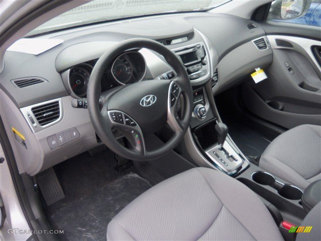 2013 Elantra GLS - Shimmering Air Silver / Gray photo #8