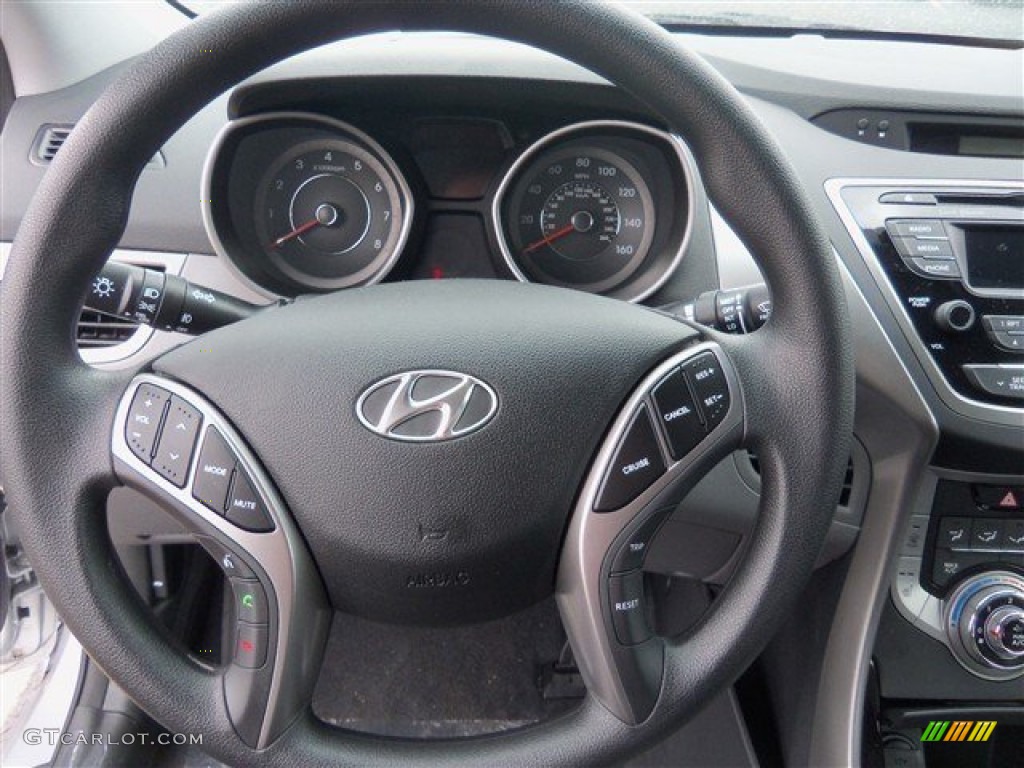 2013 Elantra GLS - Shimmering Air Silver / Gray photo #12