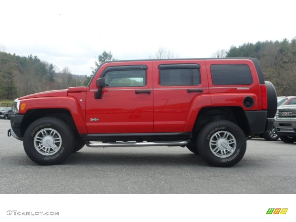 Victory Red 2008 Hummer H3 Standard H3 Model Exterior Photo #79675850