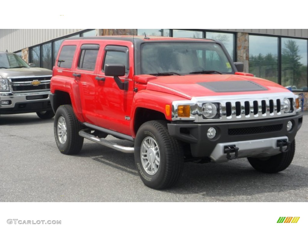 Victory Red 2008 Hummer H3 Standard H3 Model Exterior Photo #79675878