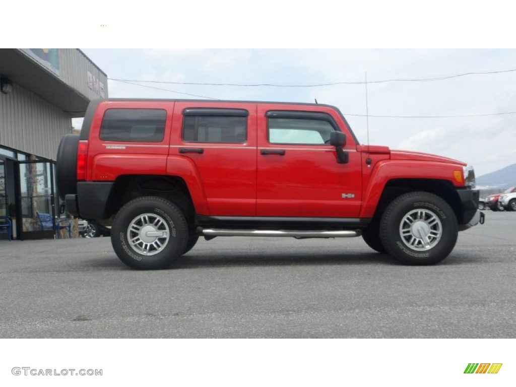 Victory Red 2008 Hummer H3 Standard H3 Model Exterior Photo #79675887