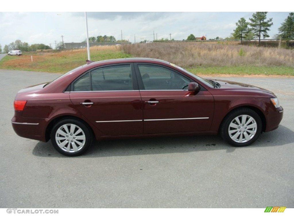 Dark Cherry Red 2009 Hyundai Sonata Limited Exterior Photo #79676994