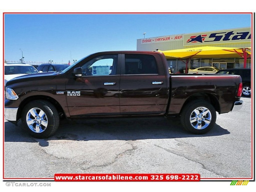 2013 1500 Lone Star Crew Cab 4x4 - Western Brown Pearl / Canyon Brown/Light Frost Beige photo #2