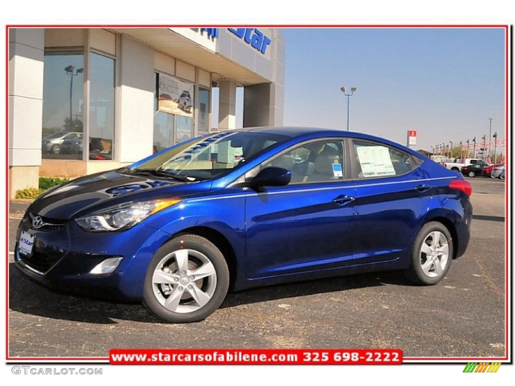 2013 Elantra GLS - Atlantic Blue / Beige photo #1