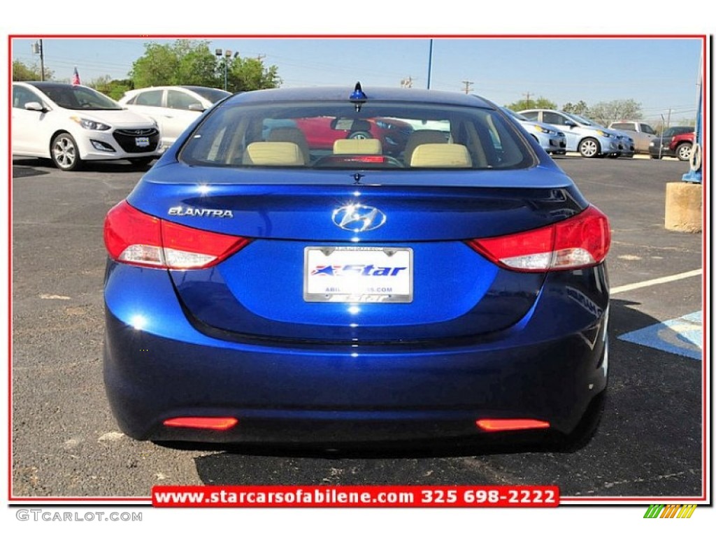 2013 Elantra GLS - Atlantic Blue / Beige photo #5