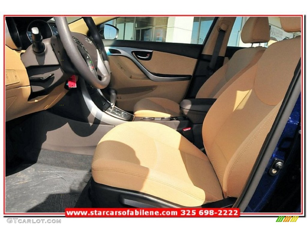 2013 Elantra GLS - Atlantic Blue / Beige photo #12