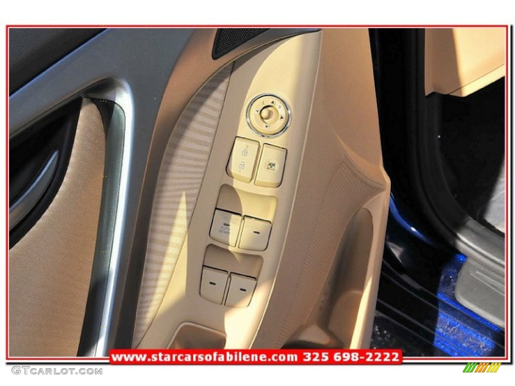 2013 Elantra GLS - Atlantic Blue / Beige photo #14