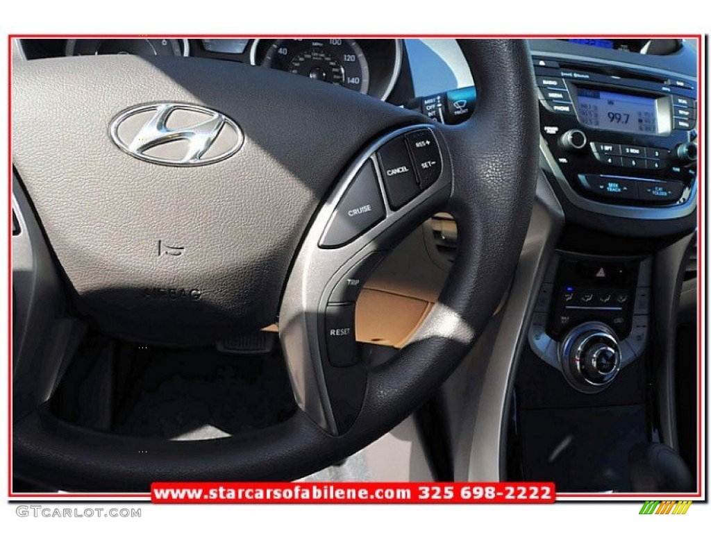 2013 Elantra GLS - Atlantic Blue / Beige photo #17