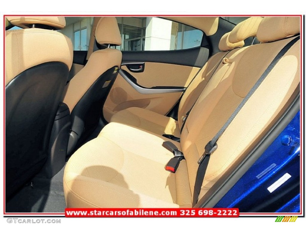 2013 Elantra GLS - Atlantic Blue / Beige photo #21