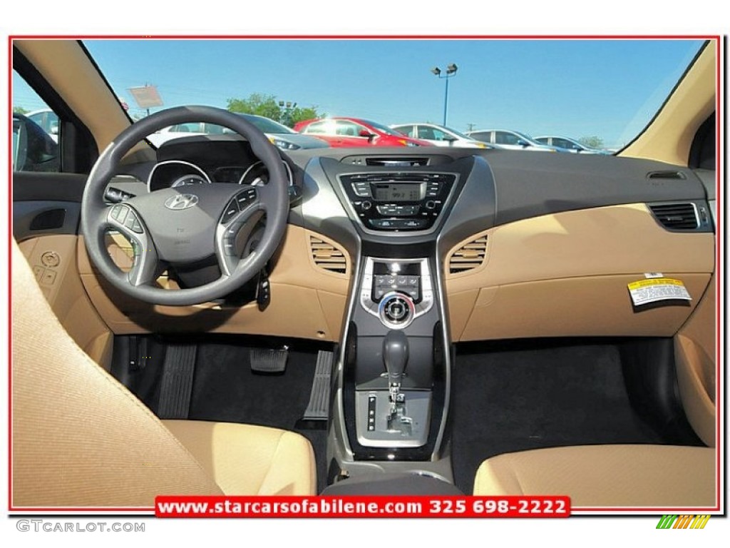 2013 Elantra GLS - Atlantic Blue / Beige photo #22
