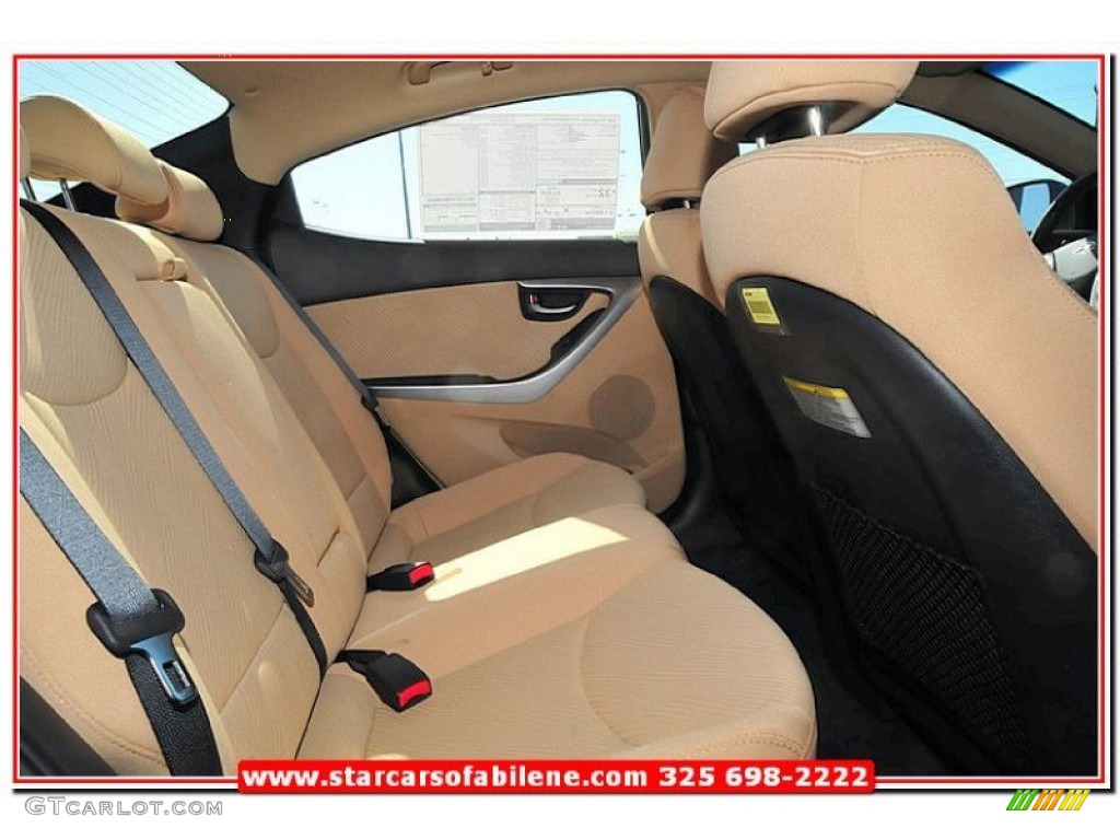 2013 Elantra GLS - Atlantic Blue / Beige photo #23