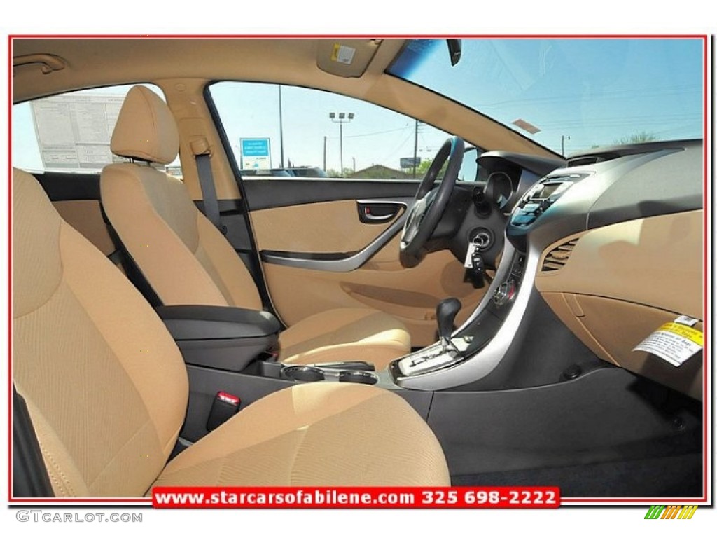 2013 Elantra GLS - Atlantic Blue / Beige photo #24