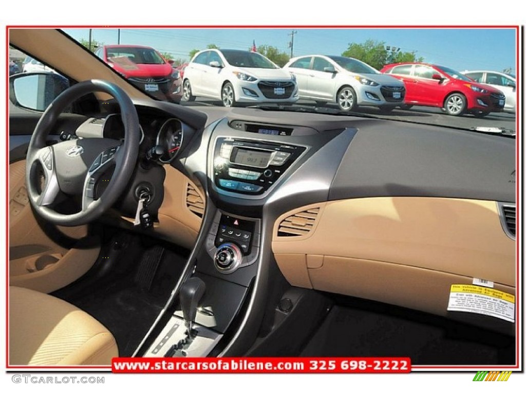 2013 Elantra GLS - Atlantic Blue / Beige photo #26