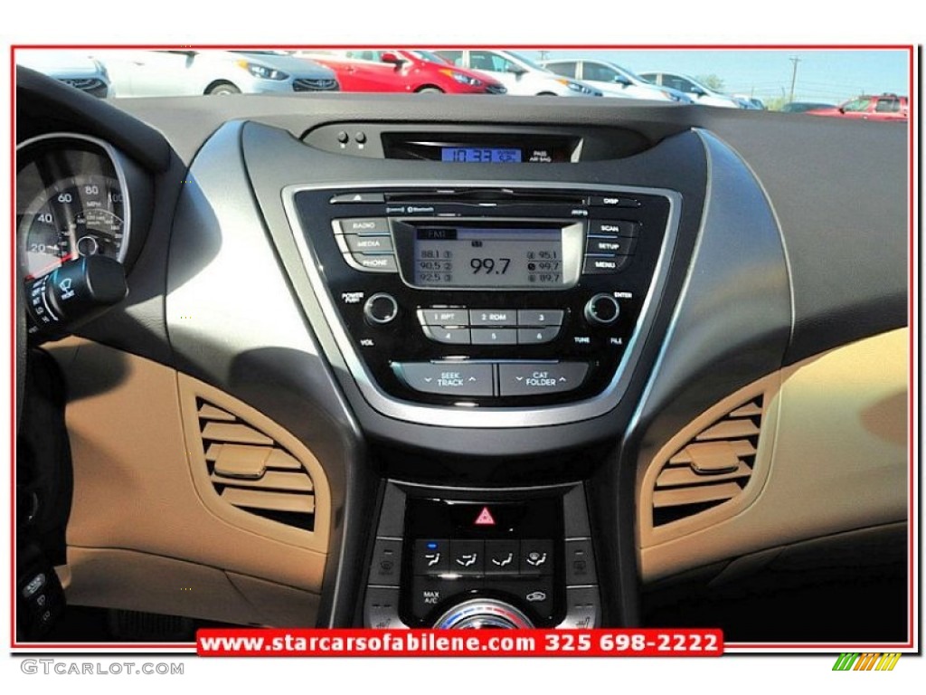 2013 Elantra GLS - Atlantic Blue / Beige photo #27