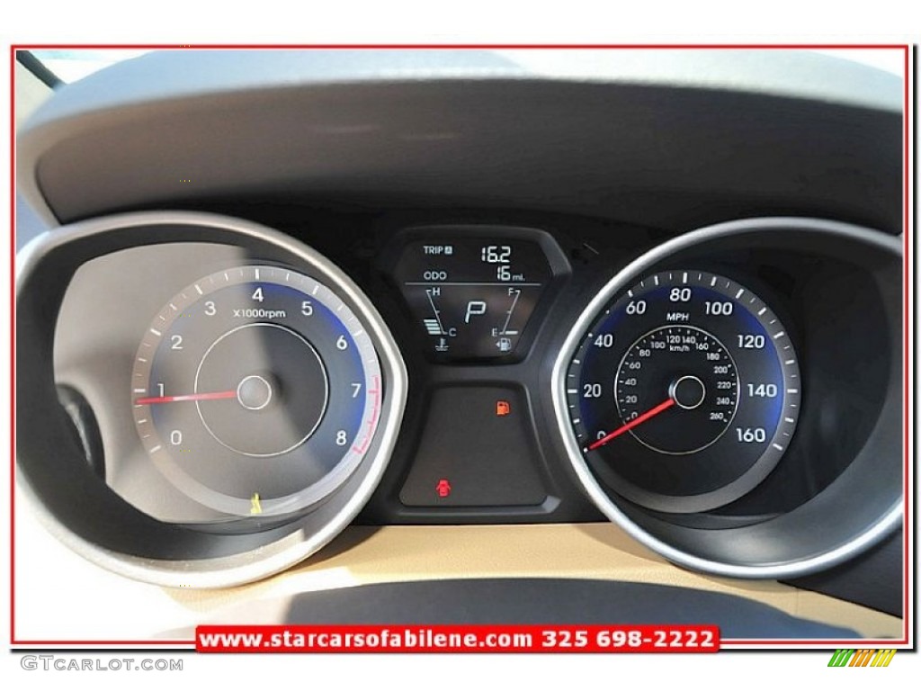 2013 Elantra GLS - Atlantic Blue / Beige photo #31