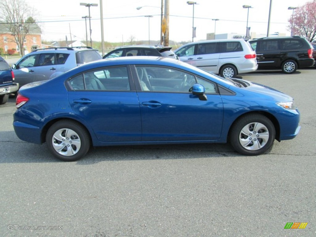 Dyno Blue Pearl 2013 Honda Civic LX Sedan Exterior Photo #79681713