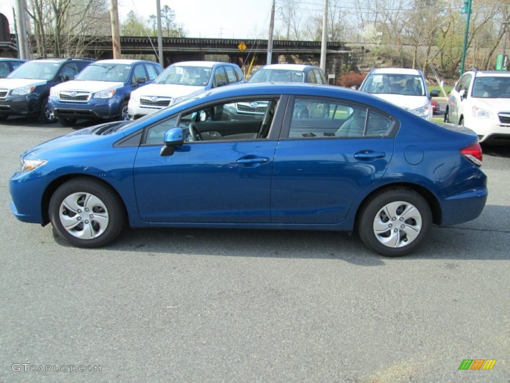 Dyno Blue Pearl 2013 Honda Civic LX Sedan Exterior Photo #79681740