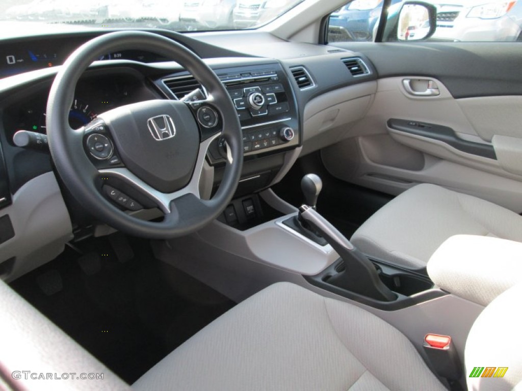 Beige Interior 2013 Honda Civic LX Sedan Photo #79681747