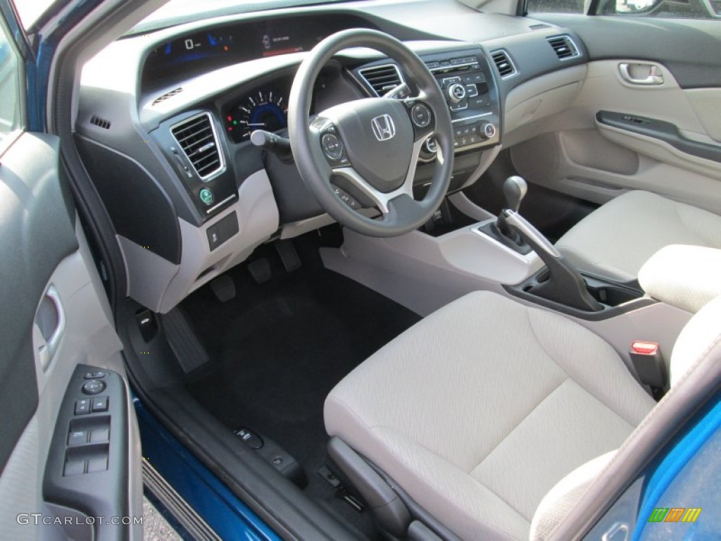 Beige Interior 2013 Honda Civic LX Sedan Photo #79681755