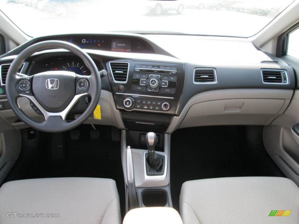 2013 Honda Civic LX Sedan Beige Dashboard Photo #79681812