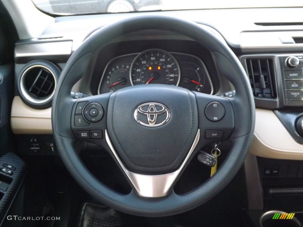 2013 Toyota RAV4 LE Beige Steering Wheel Photo #79682547
