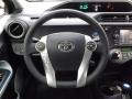 Light Blue Gray/Black 2013 Toyota Prius c Hybrid Three Steering Wheel