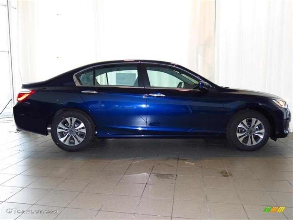 2013 Accord LX Sedan - Obsidian Blue Pearl / Gray photo #2