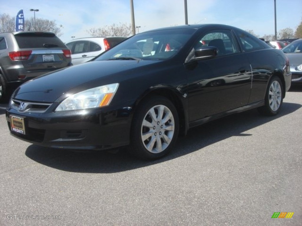 2006 Accord EX V6 Coupe - Nighthawk Black Pearl / Black photo #2
