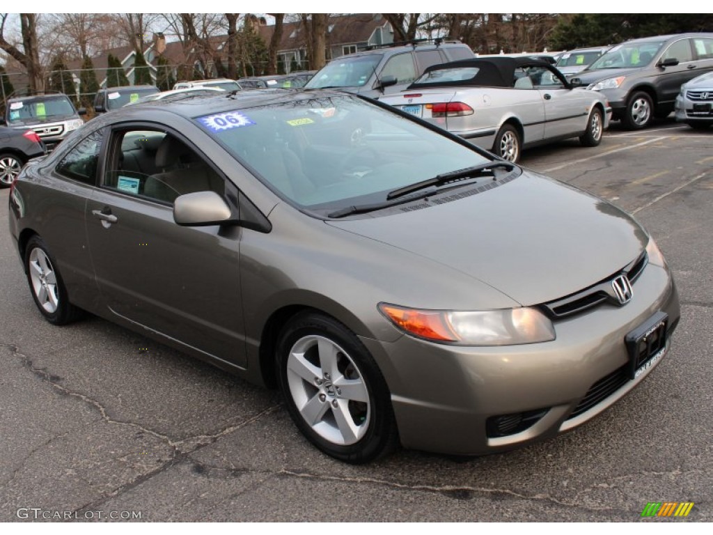 2006 Civic EX Coupe - Sparkle Gray Pearl / Gray photo #3