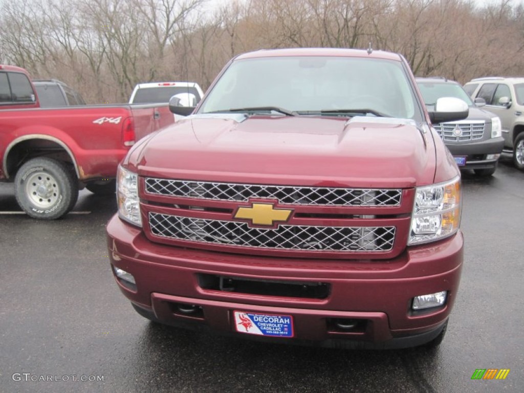 2013 Silverado 2500HD LTZ Crew Cab 4x4 - Deep Ruby Metallic / Ebony photo #2