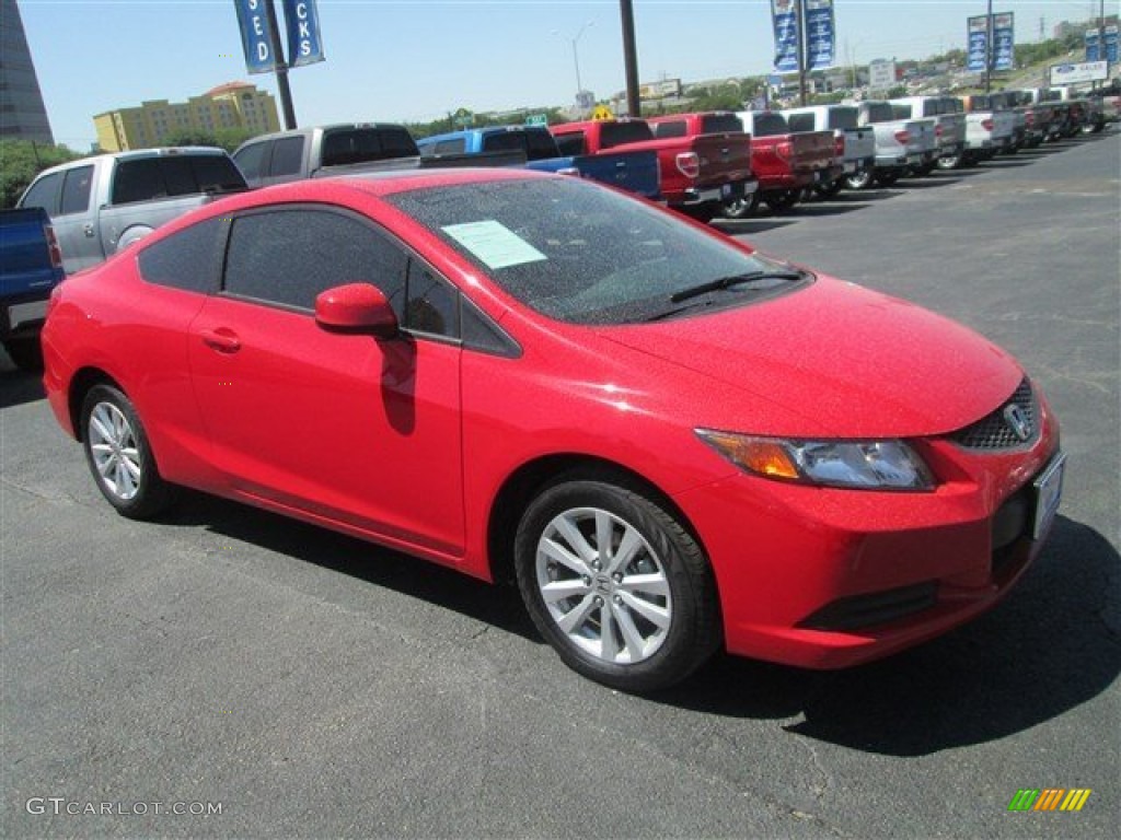 2012 Civic EX Coupe - Rallye Red / Beige photo #1