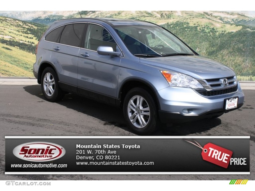 2010 CR-V EX-L AWD - Glacier Blue Metallic / Gray photo #1