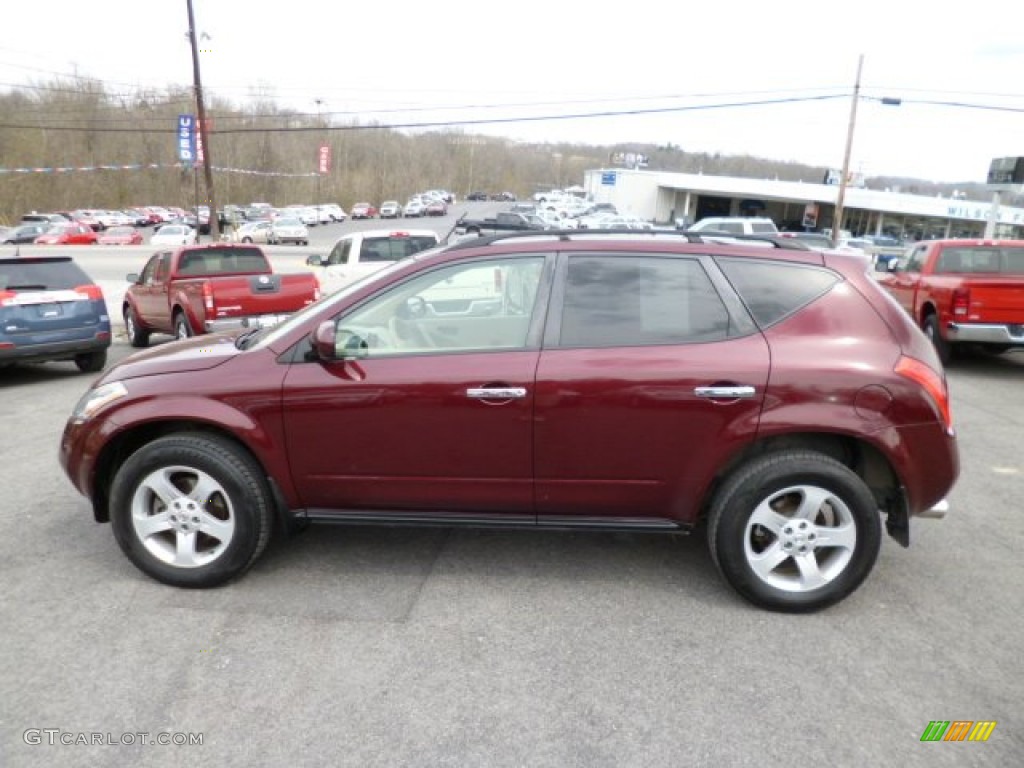 2005 Murano SL AWD - Merlot Metallic / Cafe Latte photo #4