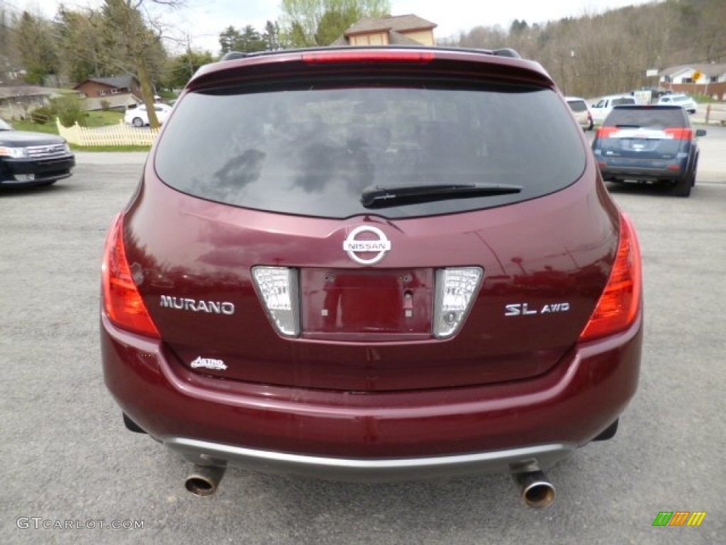 2005 Murano SL AWD - Merlot Metallic / Cafe Latte photo #6