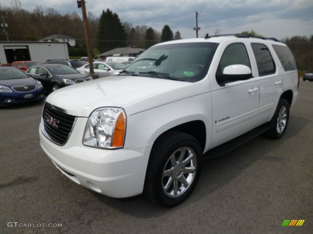Summit White 2009 GMC Yukon SLT 4x4 Exterior Photo #79693446