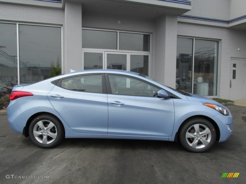 2013 Elantra GLS - Blue Sky Metallic / Beige photo #2