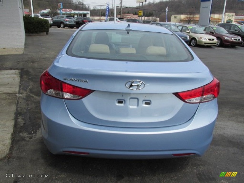 2013 Elantra GLS - Blue Sky Metallic / Beige photo #3