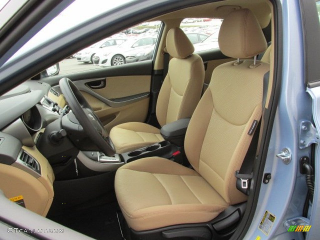 2013 Elantra GLS - Blue Sky Metallic / Beige photo #7