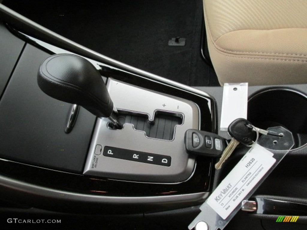 2013 Elantra GLS - Blue Sky Metallic / Beige photo #9