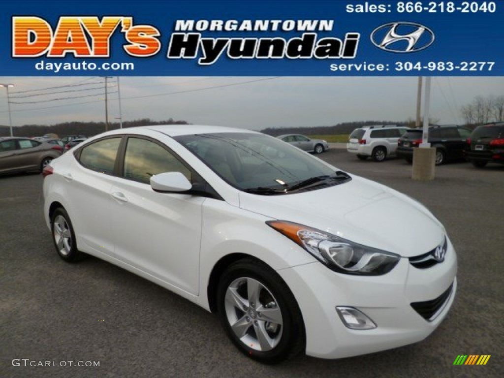 2013 Elantra GLS - Shimmering White / Beige photo #1
