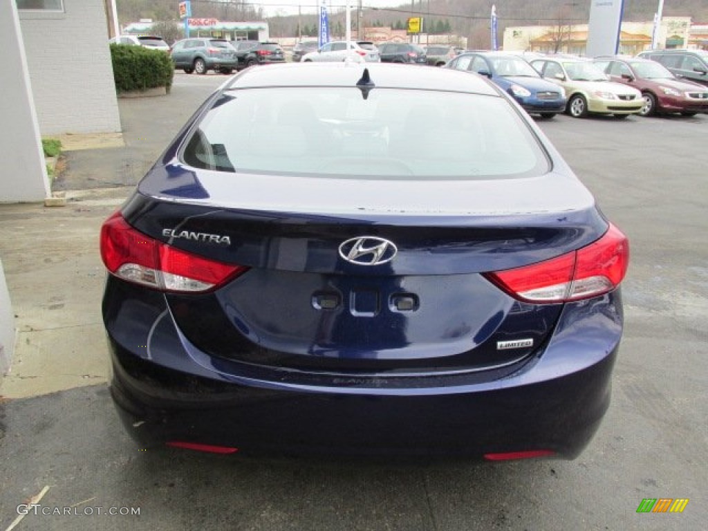 2013 Elantra Limited - Indigo Night / Gray photo #4