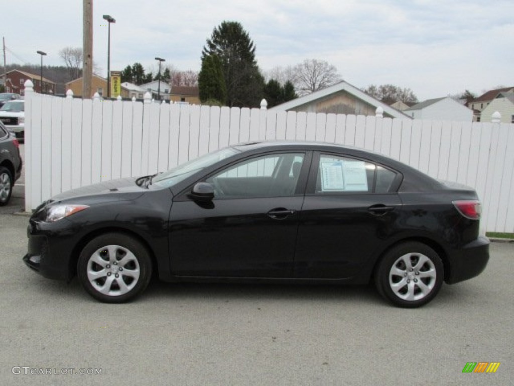 Black Mica 2013 Mazda MAZDA3 i SV 4 Door Exterior Photo #79698619