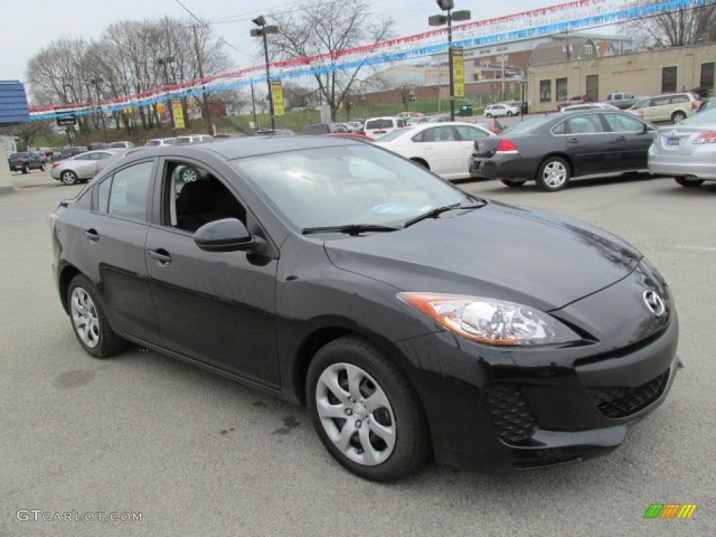 Black Mica 2013 Mazda MAZDA3 i SV 4 Door Exterior Photo #79698659